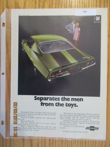 Camaro 058 advertisement - camaro#058,