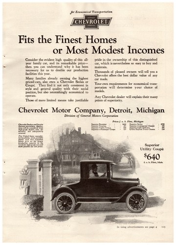 1924 chevrolet vintage print - 1924,