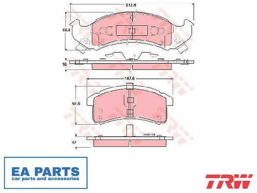 Brake pad set - pad, for