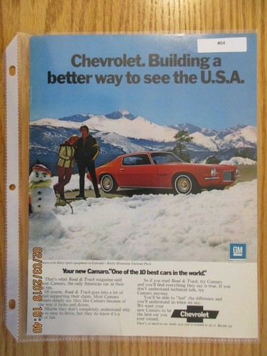 Camaro 064 advertisement 1972 - camaro#064,