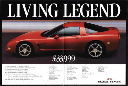 Chevrolet corvette c1998 - chevrolet, uk